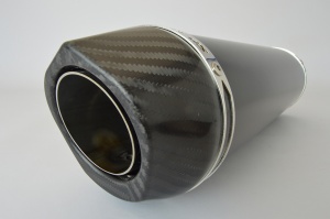SP Engineering Slip On Round Carbon Outlet Diabolus XL Satin Black Exhaust